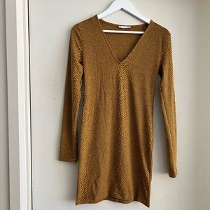Zara Gold Snake Skin Mini Dress